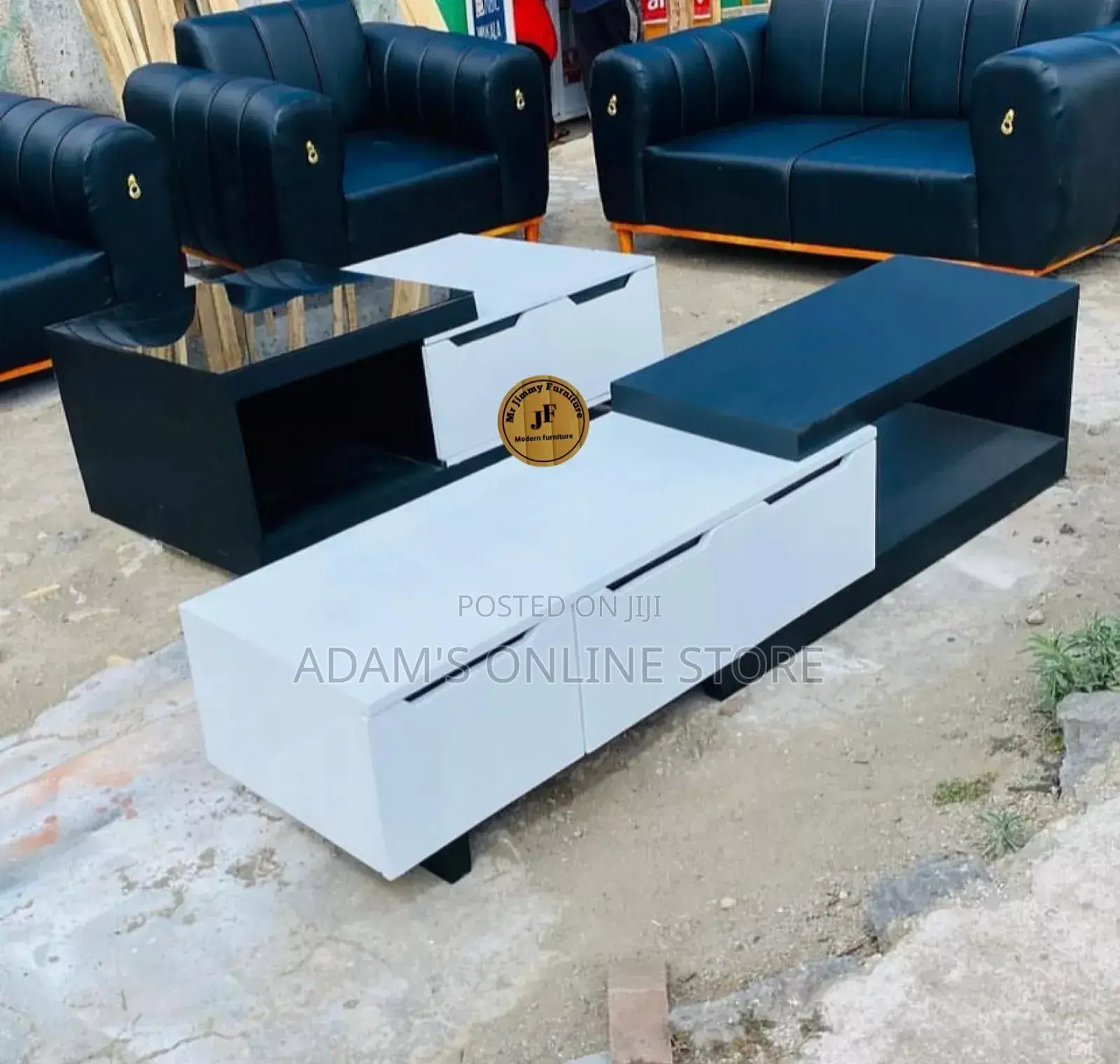 TV Stand White and Black