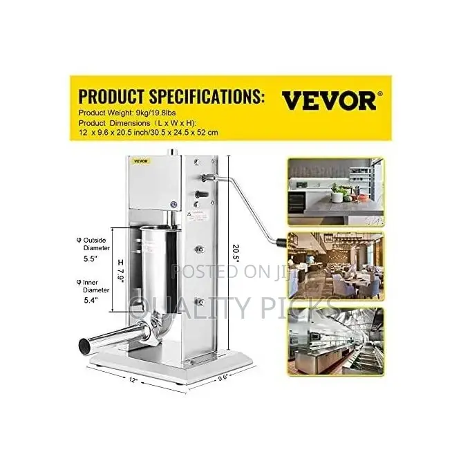 Sausage Filler Machine 10L Stainless Steel Sausage Maker