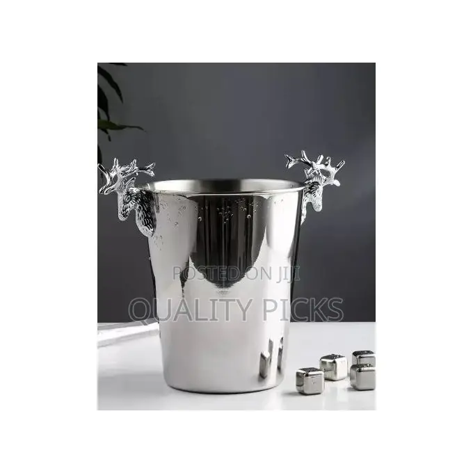 5L Champagne Wine Ice Bucket Stainless Steel With Handle