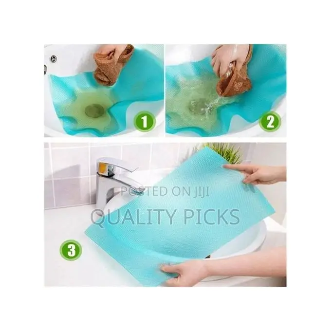 4 Piece Refrigerator Water Proof Liner Mats- Blue.