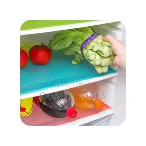 4 Piece Refrigerator Water Proof Liner Mats- Blue.