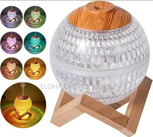 Portable Crystal Ballair Humidifier With Colorful Nightlight
