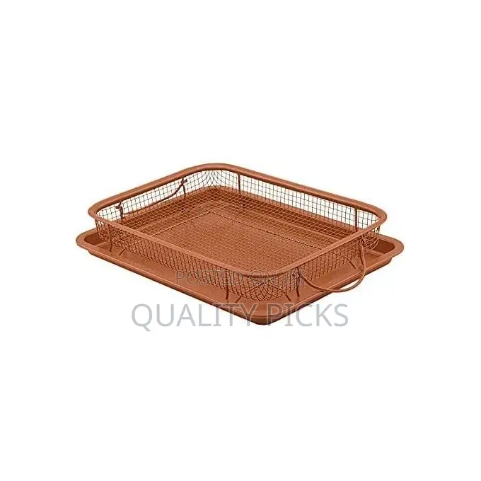 2-Pc Nonstick Oven Air Fryer Crisp Baking Pan/Tray Mesh