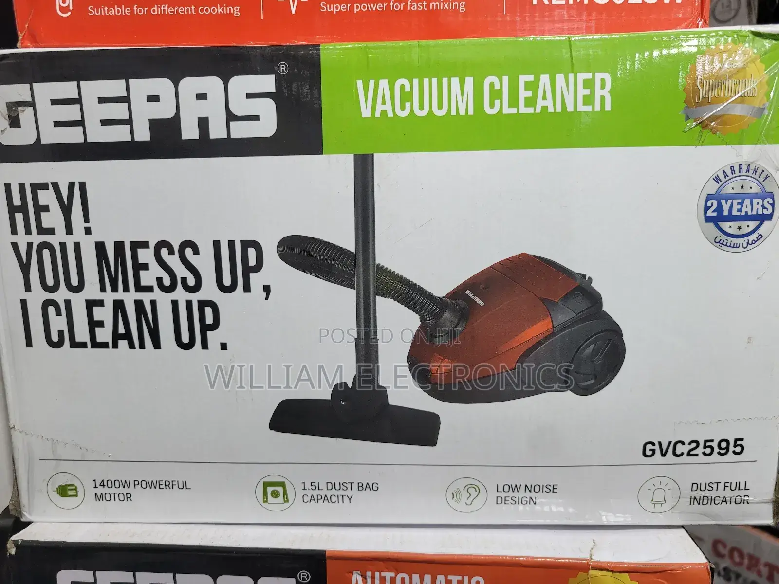 GVC2595 Vacuum Cleaner/Geepas 1400W Vacuum Cleaner