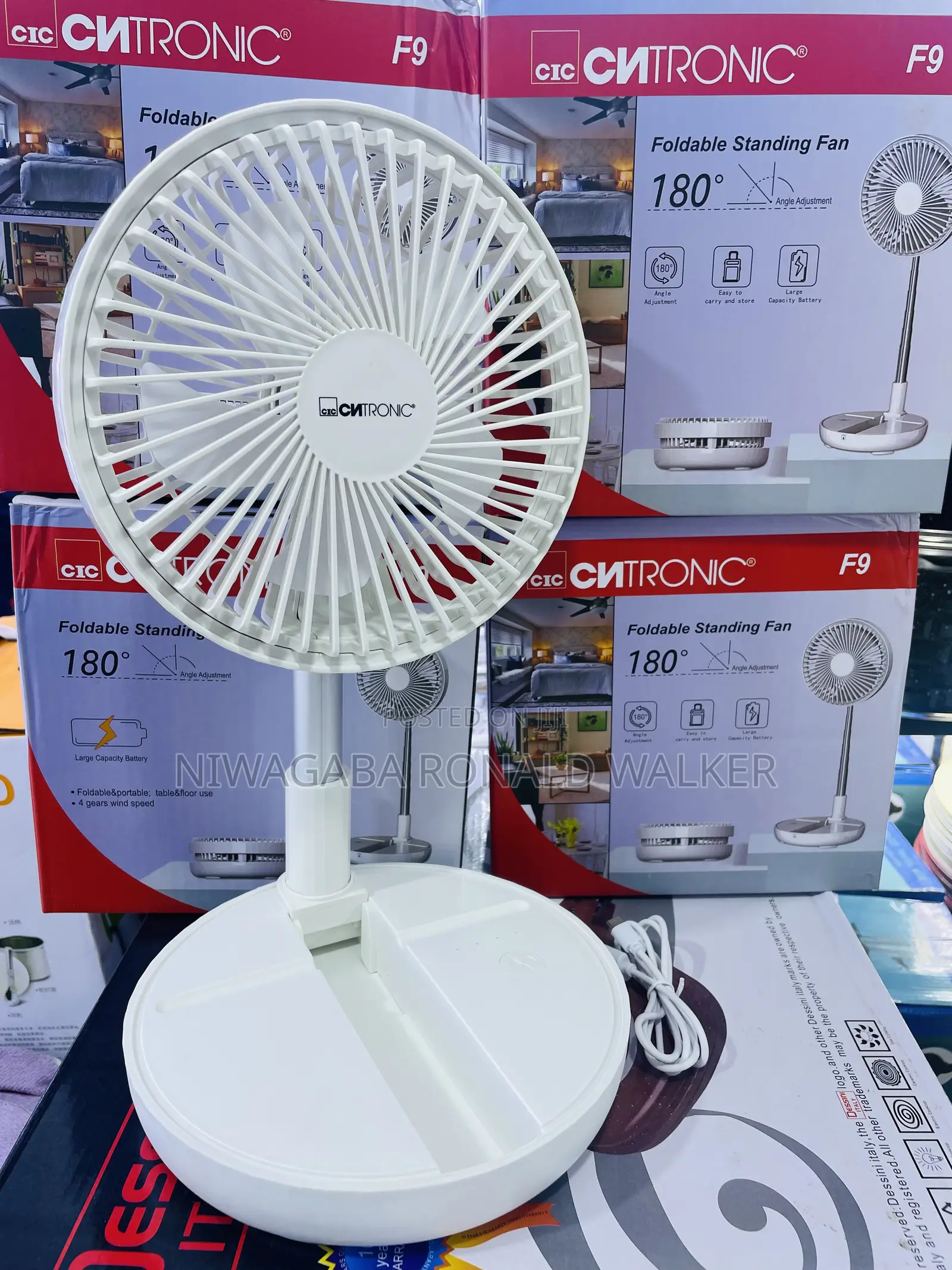 Foldable Rechargable Table Fan