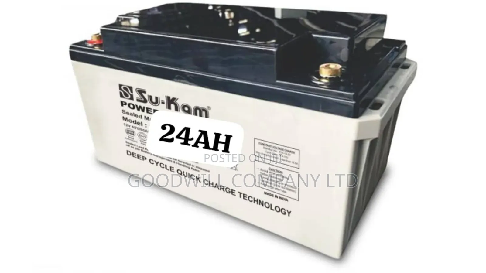 Su-Kam 24AH 12V Sealed Maintenance-Free Battery SPB024