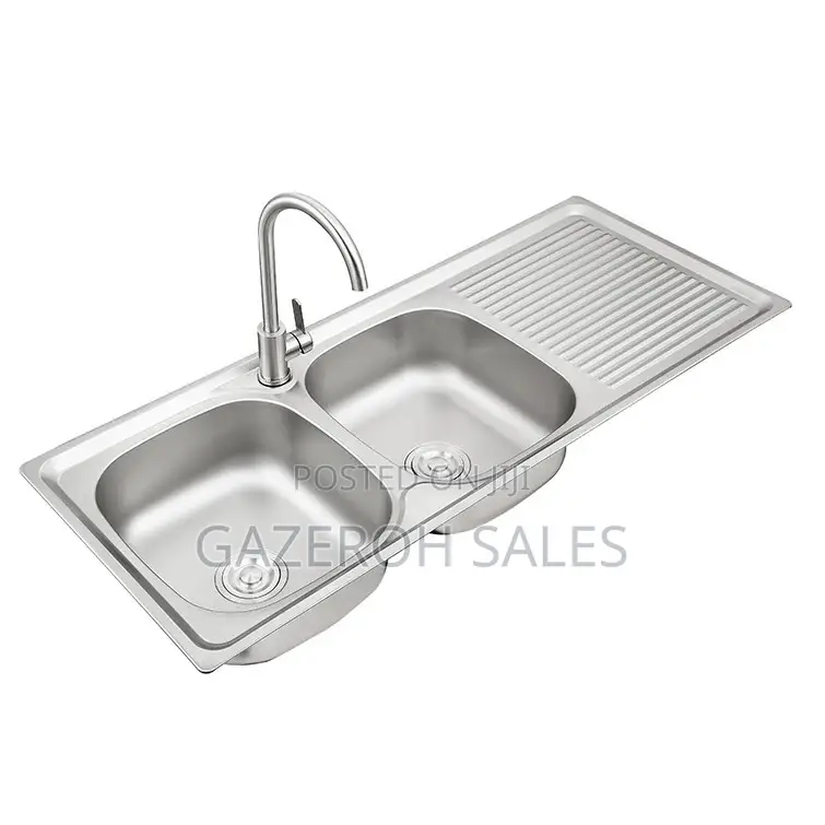 Single Tray Double Bowl Sink.