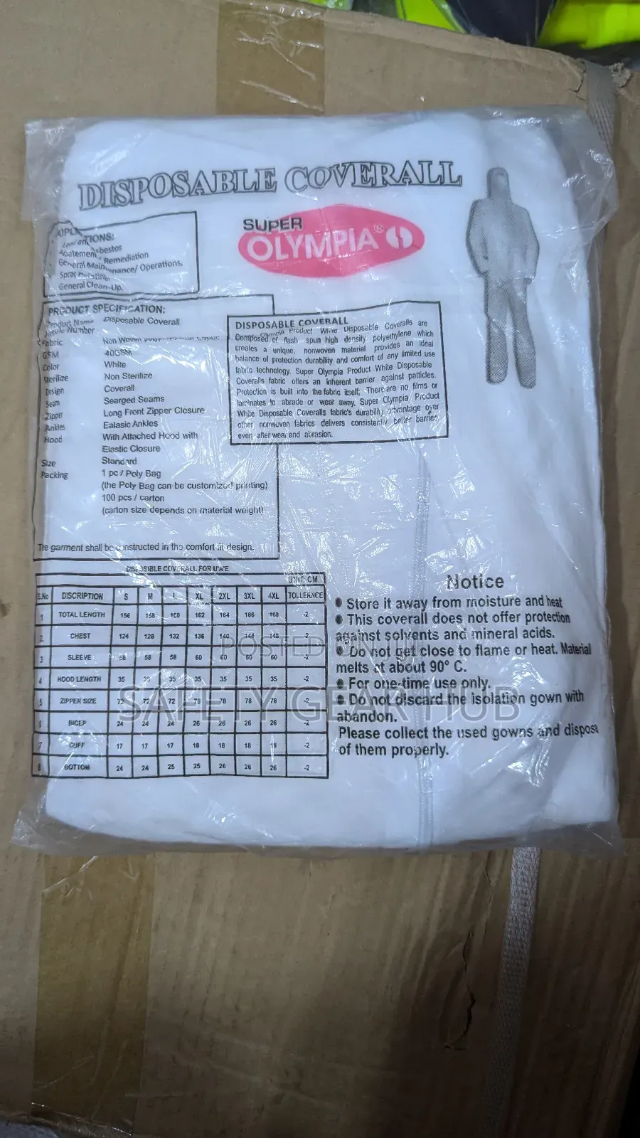 Disposable Coveralls (Olympia Brand)