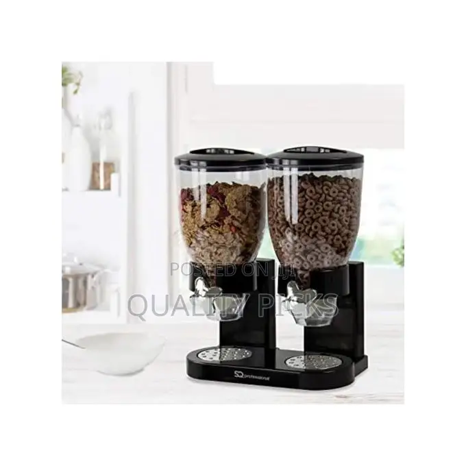 Double Kitchen Food Cereal Dispenser Storage, Organizer
