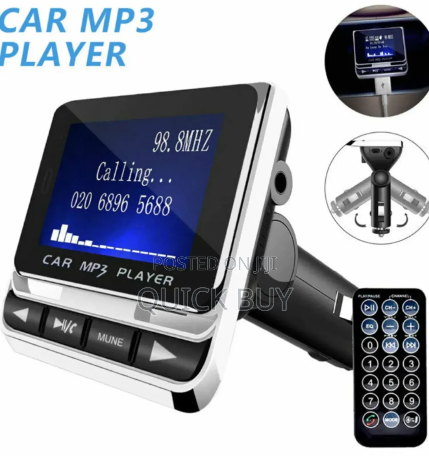 Premium LCD Screen Wireless FM Transmitter,BT,Car MP3 Player
