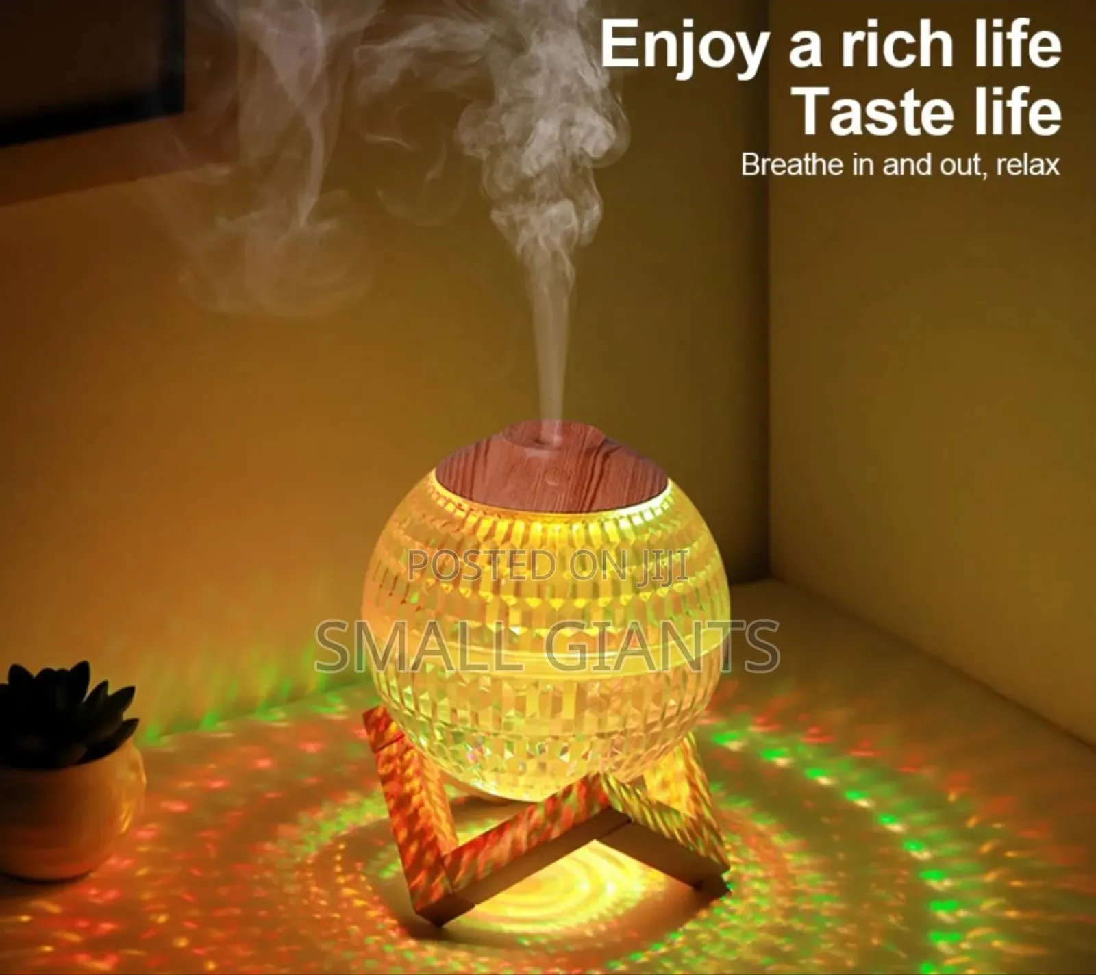 Crystal Ball Humidifier With Wooden Stand