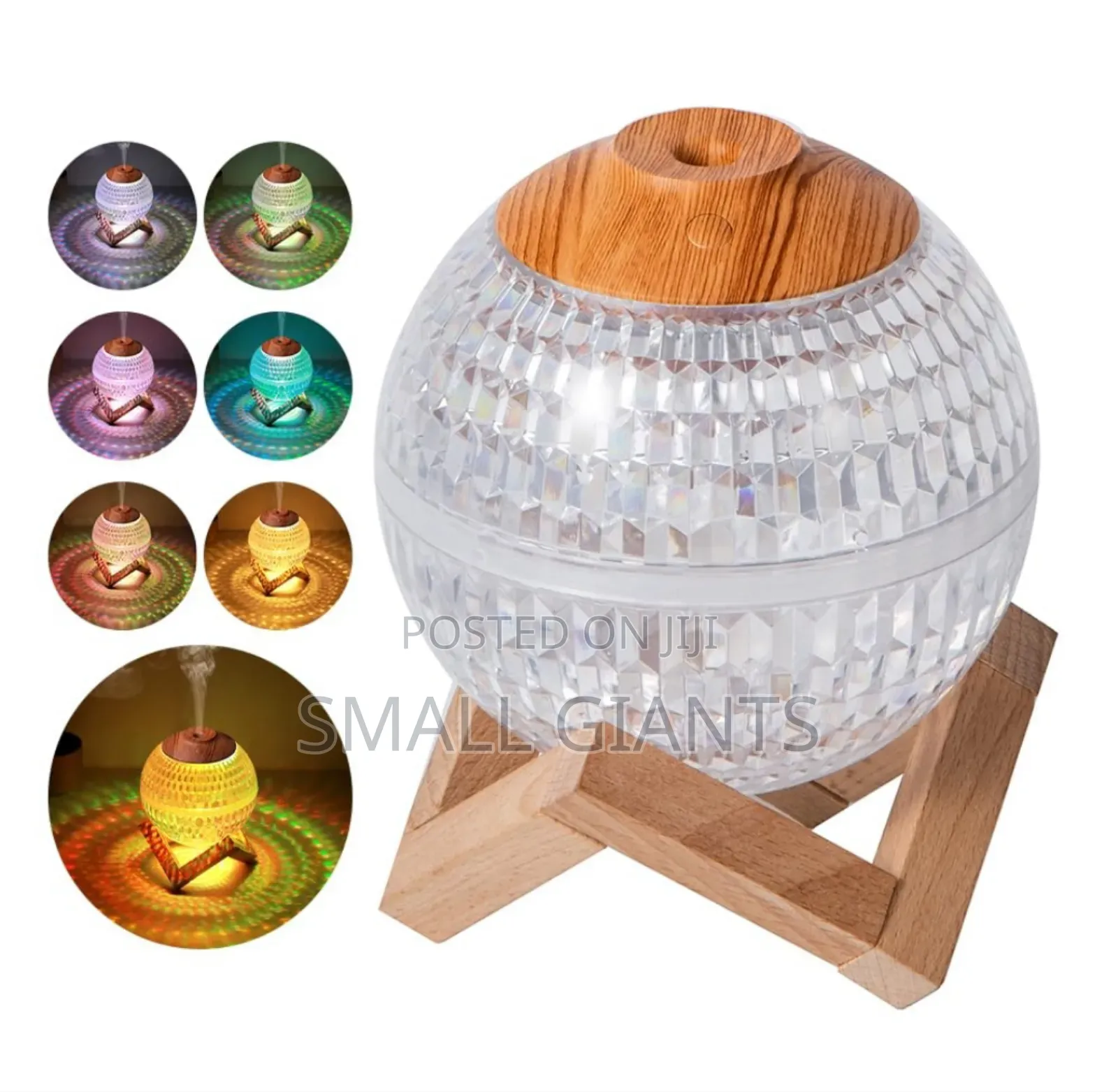 Crystal Ball Humidifier With Wooden Stand
