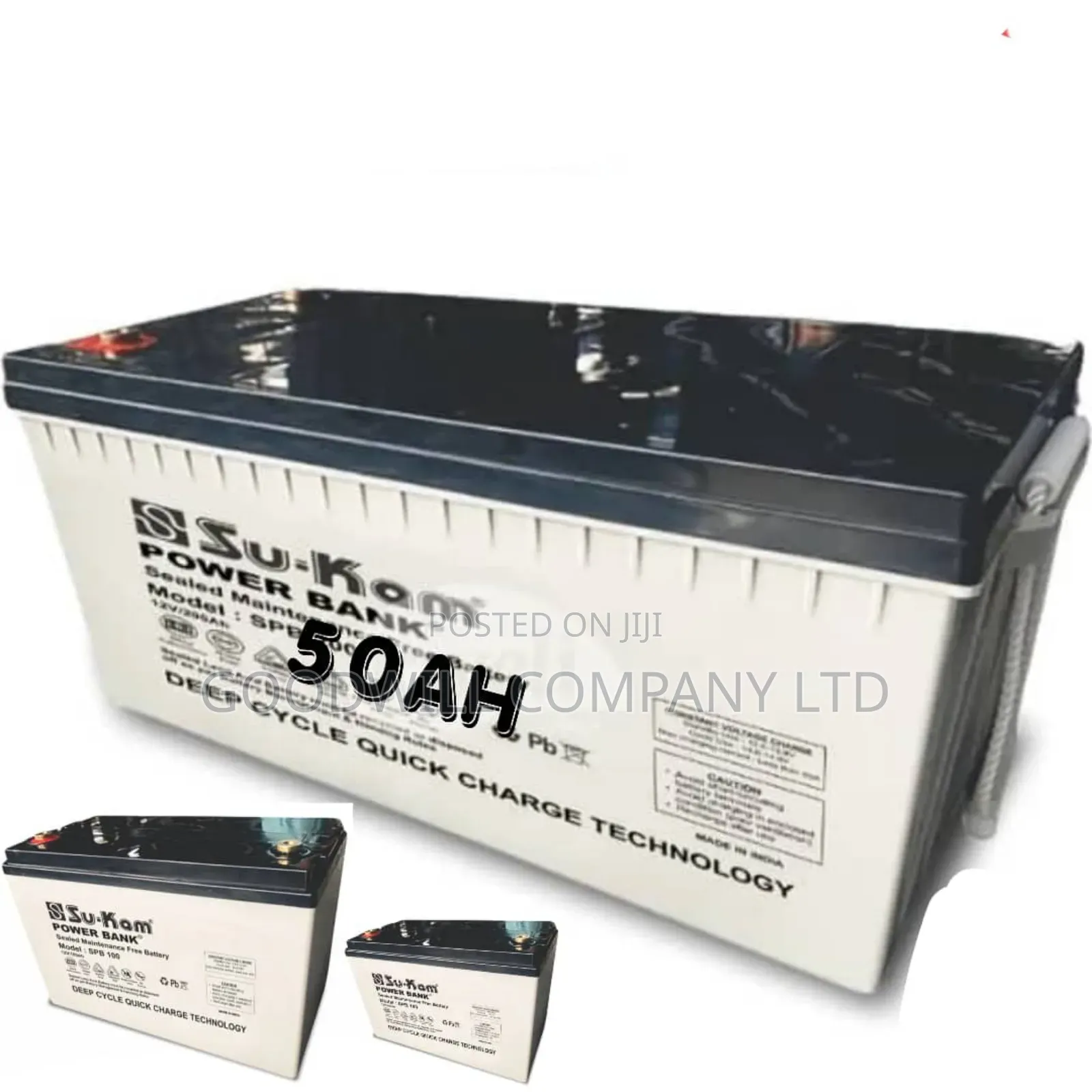 Su-Kam 50AH 12V Sealed
Maintenance-Free Battery SPB050