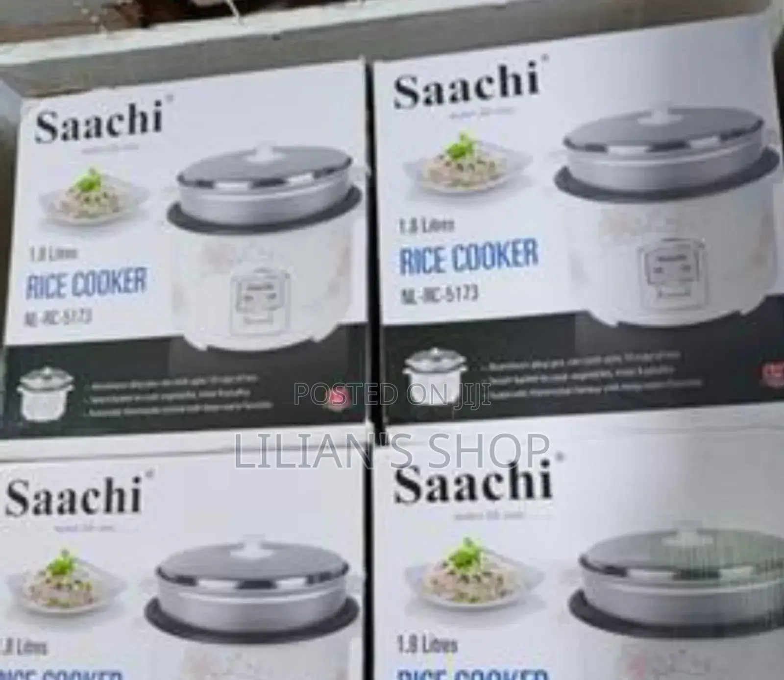 1.8L Saachi Electric Rice Cooker With Steamer Basket