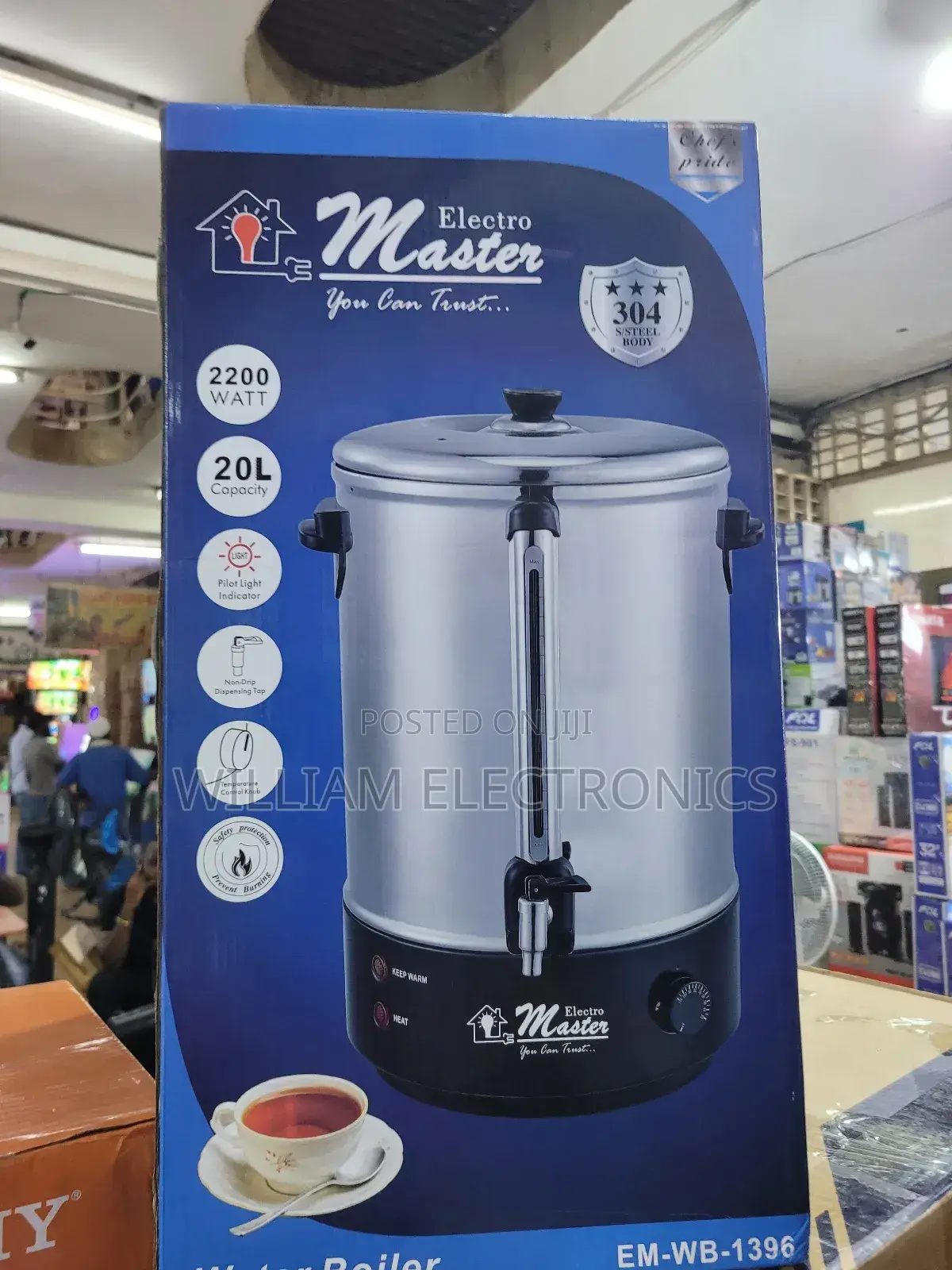 Electro Master Water Boiler 20l/Em-Wb-1396