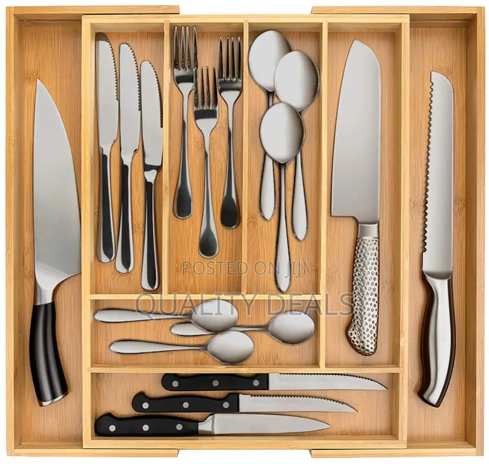 Wooden Cutlery Drawer Organizer