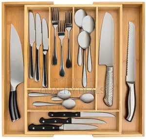 Wooden Cutlery Drawer Organizer