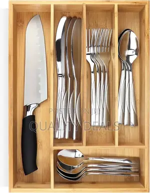 Wooden Cutlery Drawer Organizer