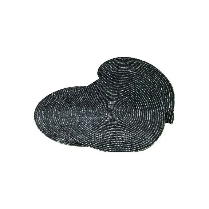 6 Pc Round Decorative Placemats Table Mats- Black White