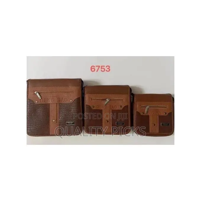 Deng Gao 3 Piece Business Custom Shoulder Sidebags- Brown