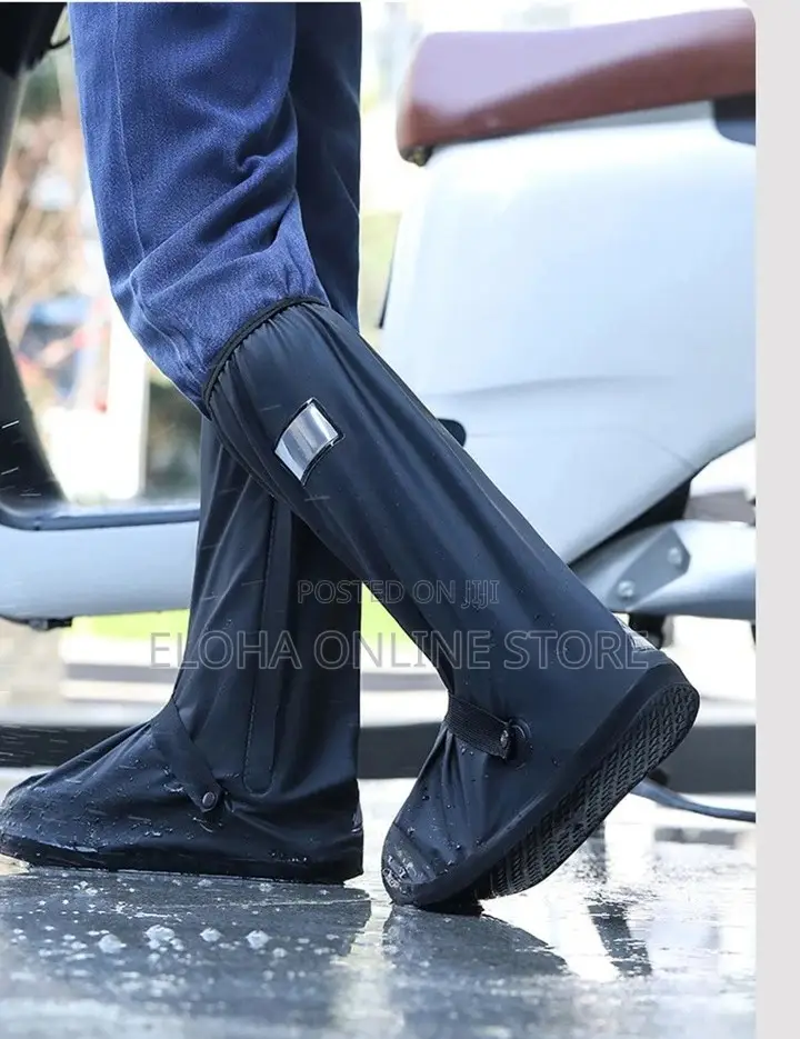 1pair PVC Rain Boots Cover Nonslip Reusable Rain Shoe Cover