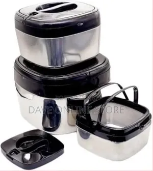 3-Piece Stainless Steel Hot Pot Insulated Food Warmer