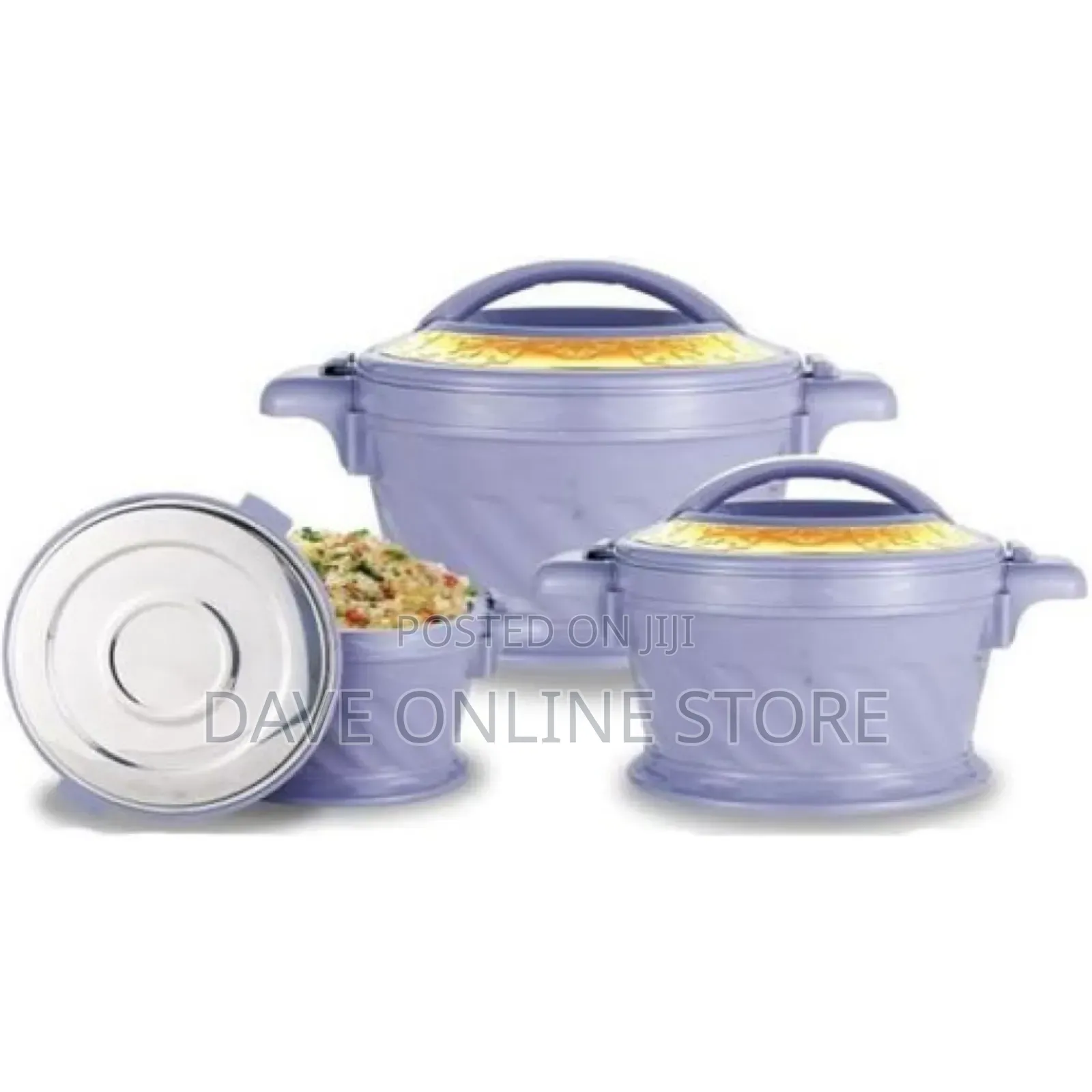 3pc Set Food Warmer Thermal Insulation Casserole Lunch Boxes
