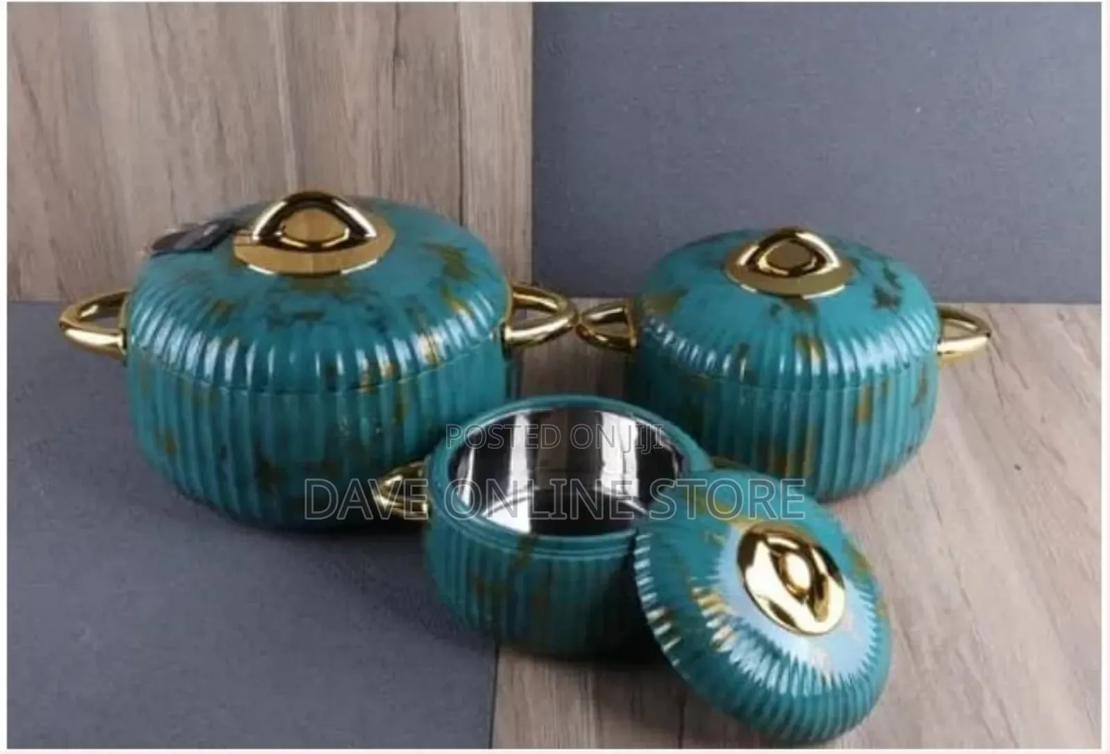 3 Piece Set 1l+2l+3.5l Luxury Food Warmer