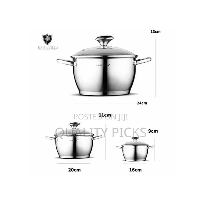 Kaisa Villa 6 Pieces of Stainless Steel Saucepans Cookware