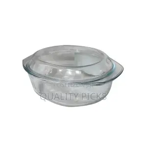 3 Pieces of Oval Tempered Glass Caserole Serving Dishes