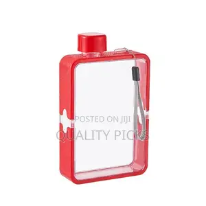 380ml Flat Water Bottle Memo Notebook Travel Water Bottle