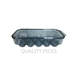 16 Egg Tray Holder for Refrigerator, Stackable Organizer