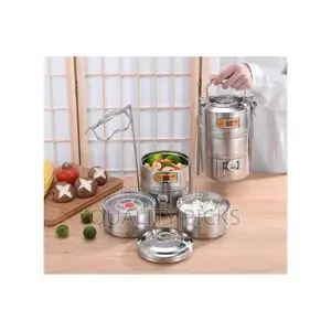 Stainless Steel 16 CM Air Tight 4 Layers Food Lunch Box