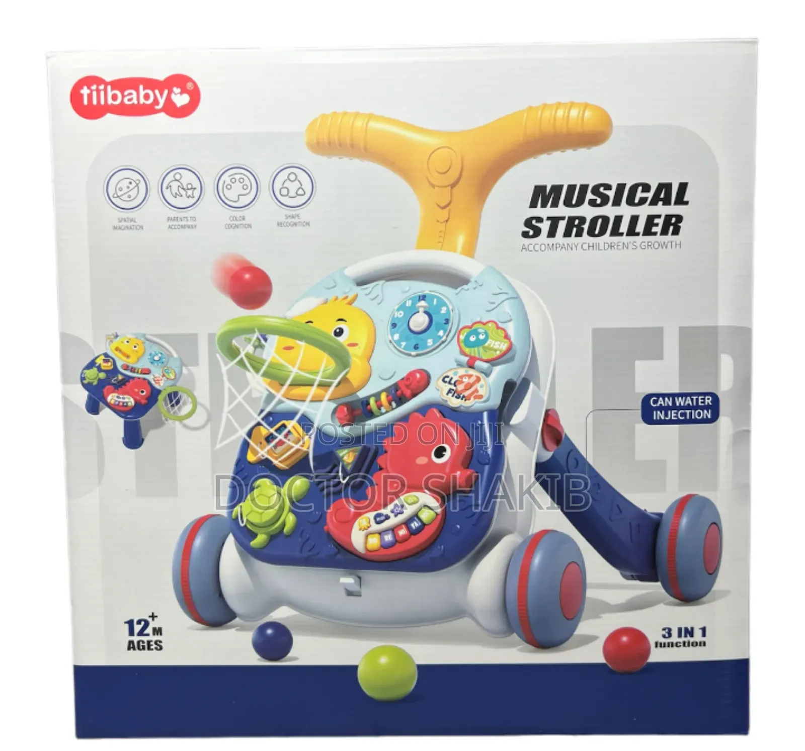Multifunctional 3-in-1 Baby Pitching Walker and Stroller