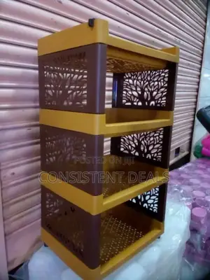 Kitchen Plastic Rack Trolley