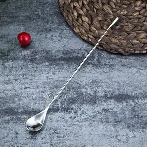 Stainless Steel Teardrop Twisted Bar Spoon