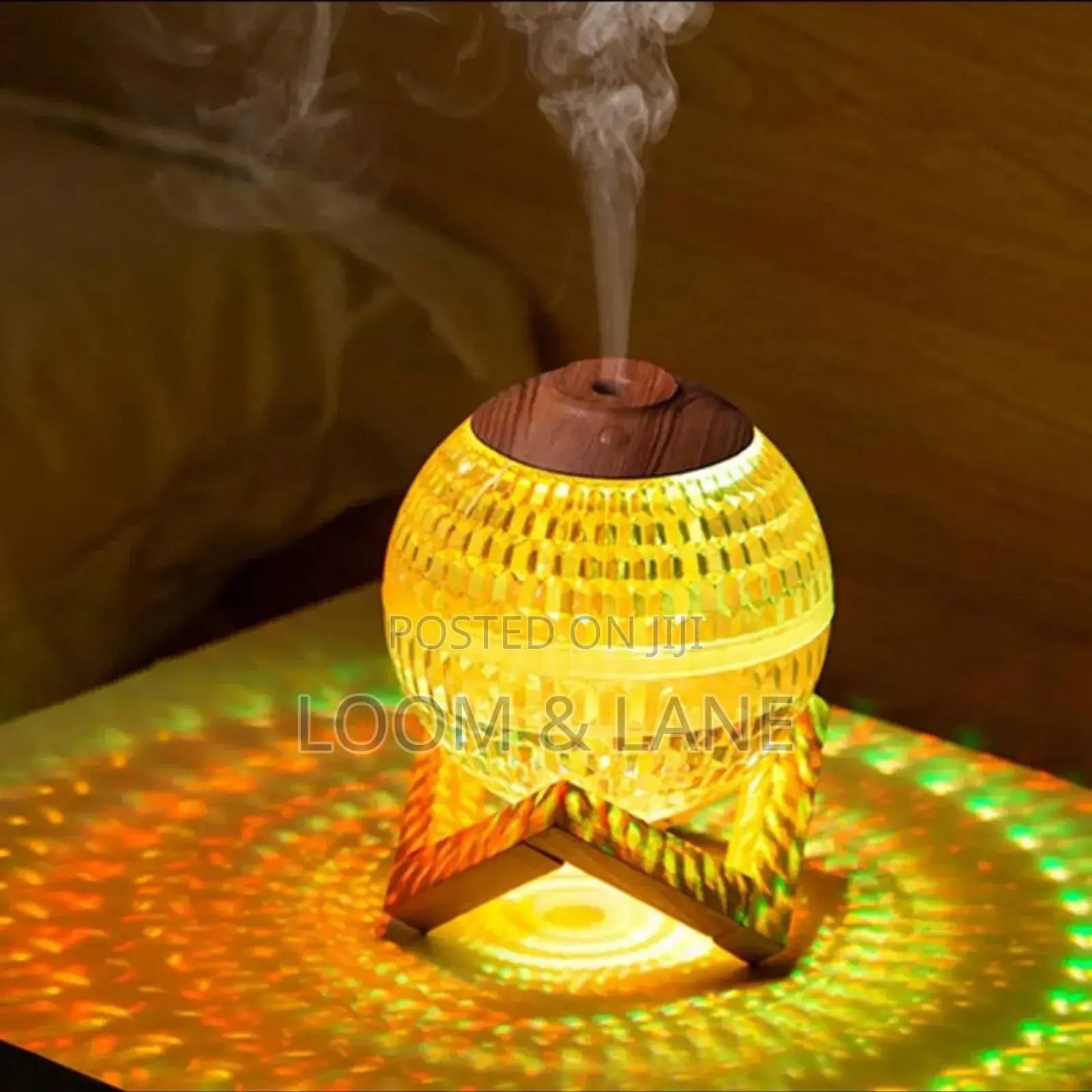 Crystal-Wood Ball Mini Air Humidifier