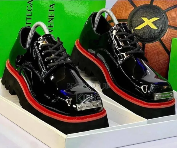 Leather Shoes Bottega Black Shoes Bottega Veneta Men's Black