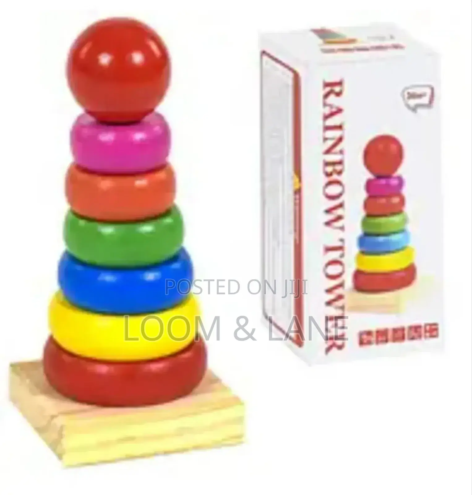 Kids' Multicolor Rainbow Tower Toy