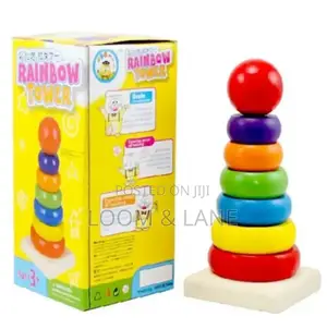 Kids' Multicolor Rainbow Tower Toy