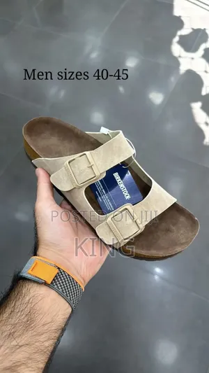 NEW EXCLUSIVE Arizona Big Buckle Nubuck Leather Sandals