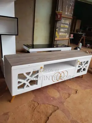 Gray and White Tv Stand 5feet I2