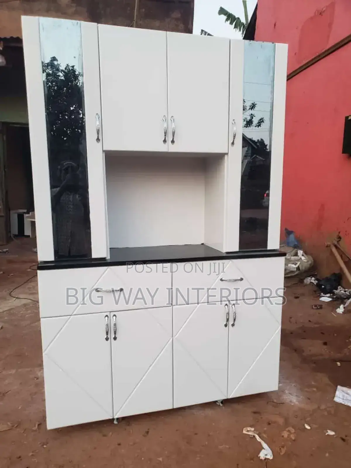 Classy White and Black Sideboard