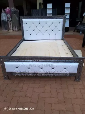 Photo - White 5*6 Leather Bed