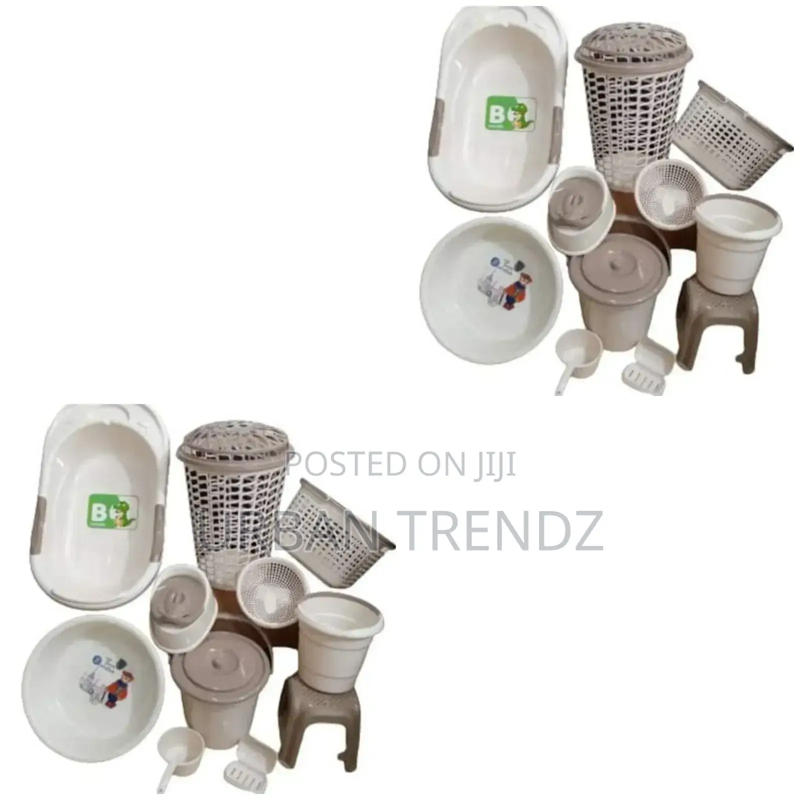 11 PCS Baby Basin Bathroom Set - Beige