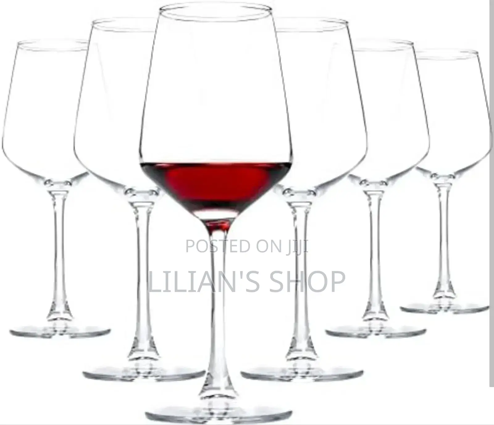 6pcs Diamond Stem Wine Glasses