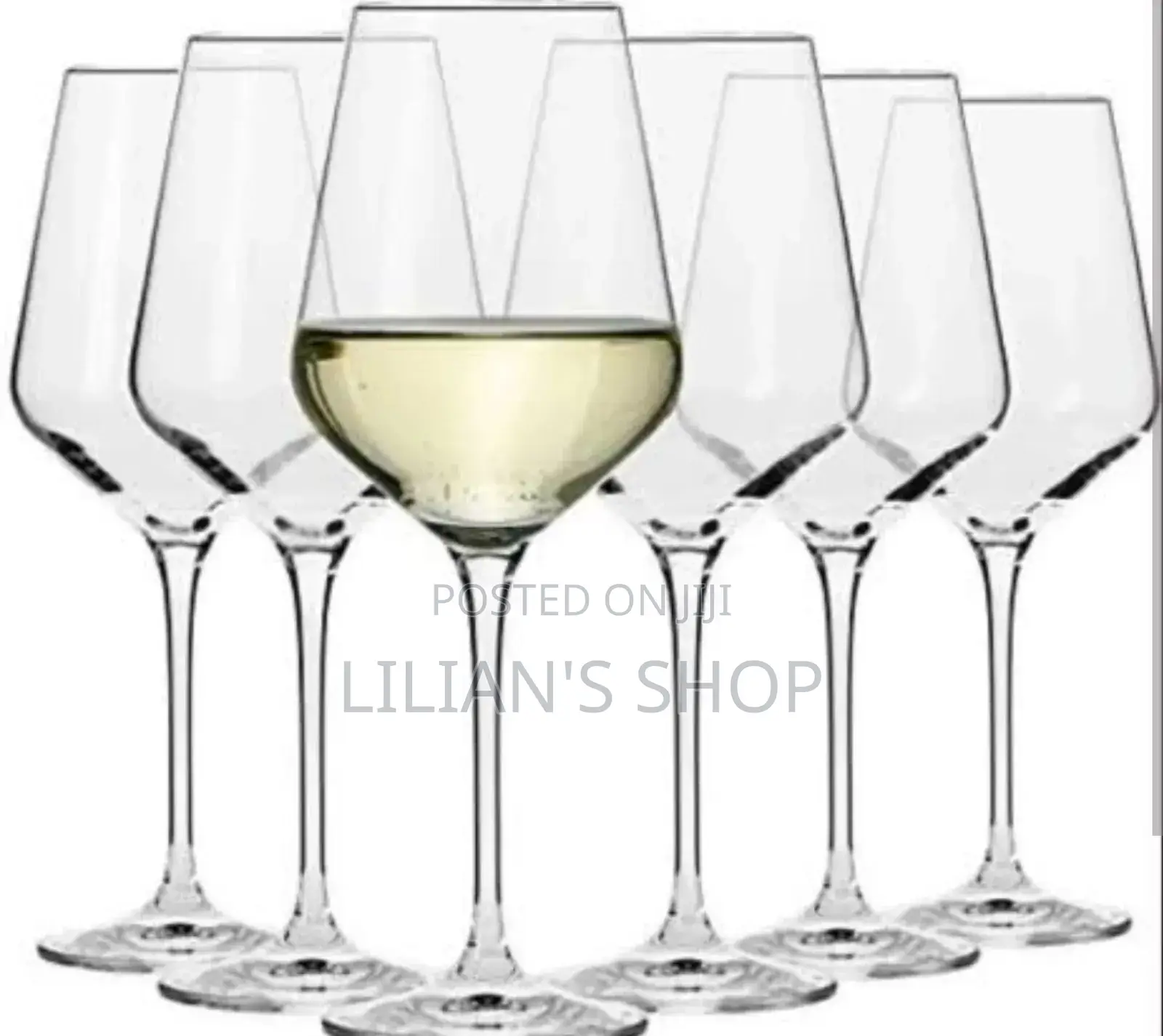 6pcs Diamond Stem Wine Glasses