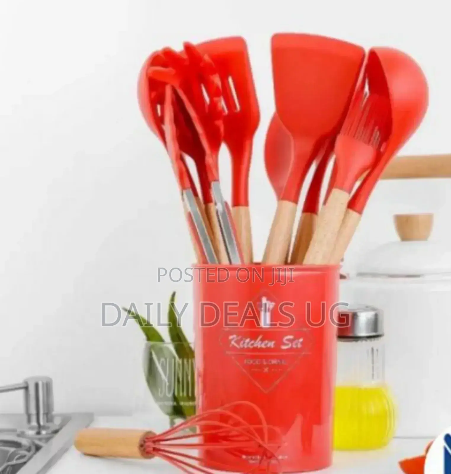 Red Silicone Utensils Set