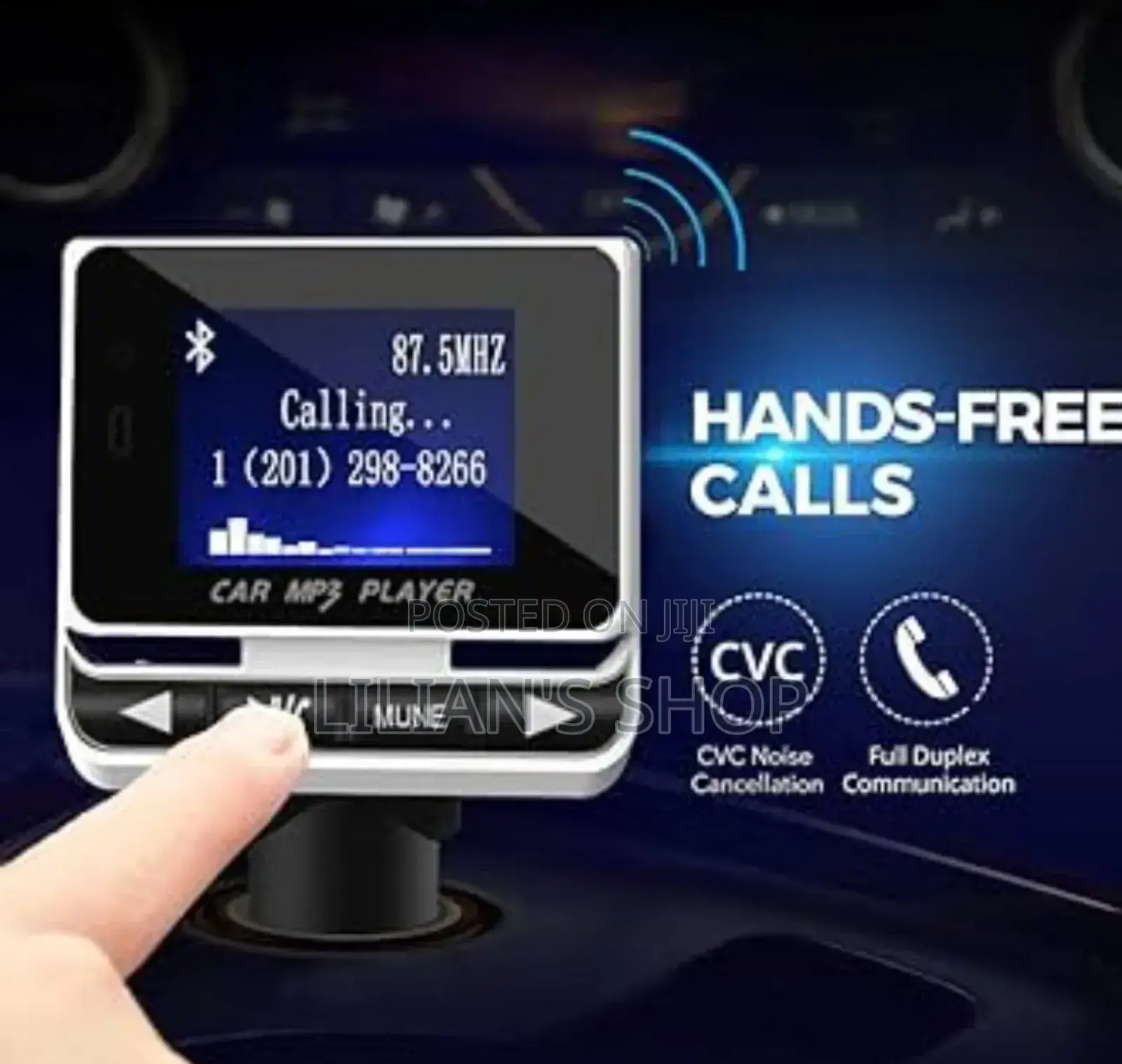 Premium LCD Screen Wireless Fm Transmitter Car Mp3 Player