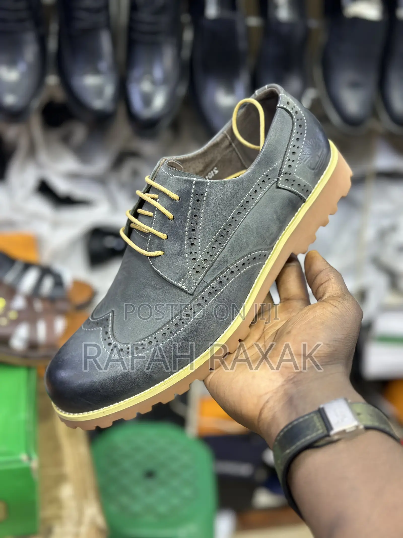 Original Grey Timberland Casual Low Top Oxford Leather Shoes
